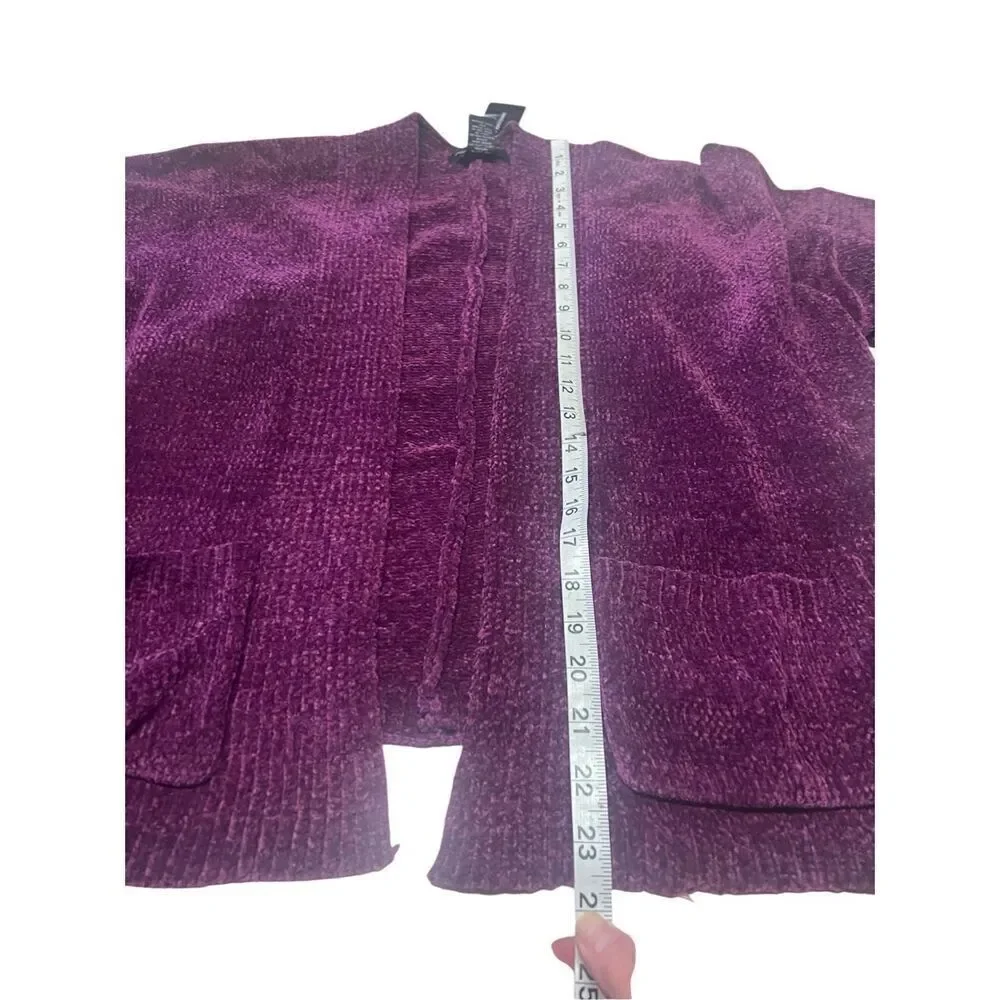 Ashley Stewart Open Cardigan Purple Sz 14/16 NWT